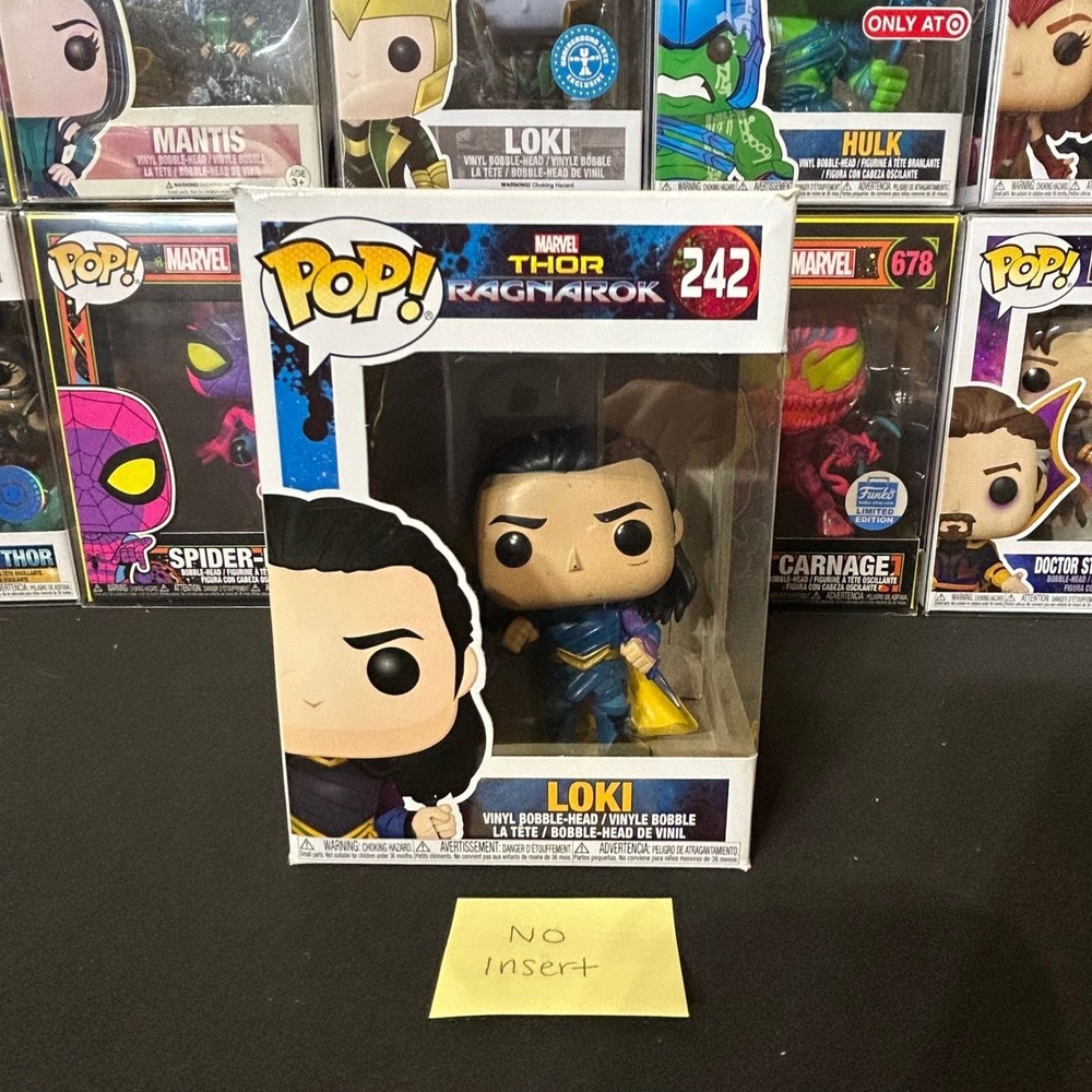 Funko Pop Marvel Thor Ragnarok Loki 242 Vinyl Figure No Insert Box Wear
